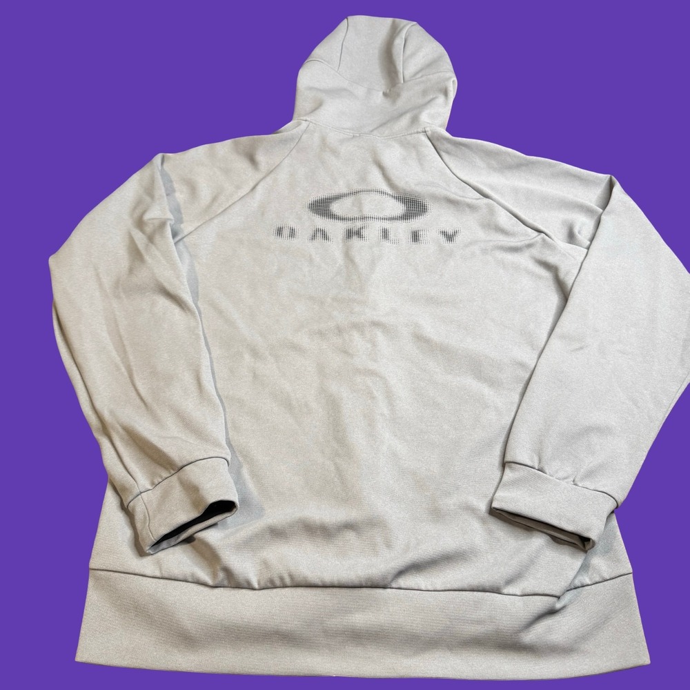 Oakley Full Zip Hooded Jacket XXL Gray Hydrolix Performance Athletic Outdoor